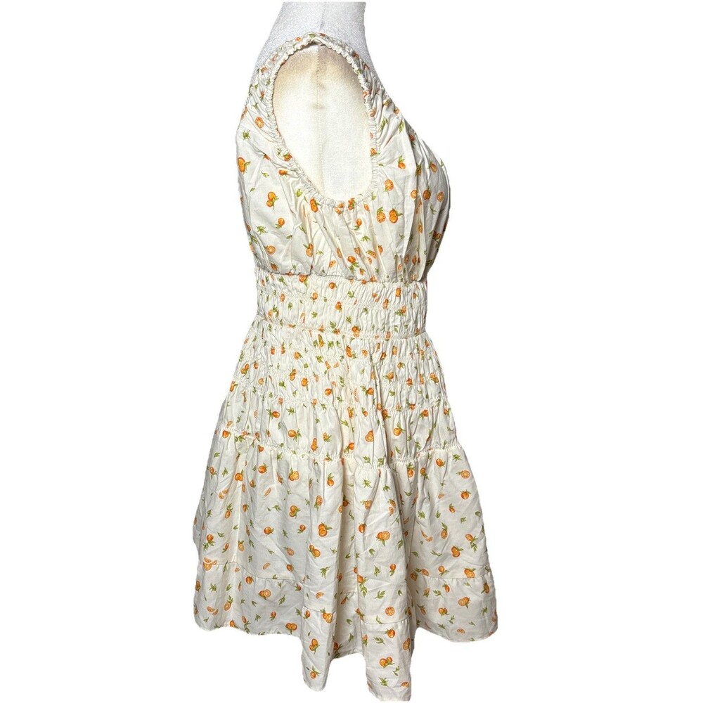 Cottagecore Fruit Print Smocked Sundress - Medium - Picture 3 of 8